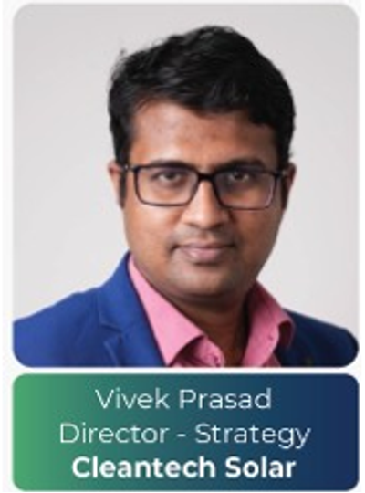 Vivek Prasad — Director, Strategy, Cleantech Solar